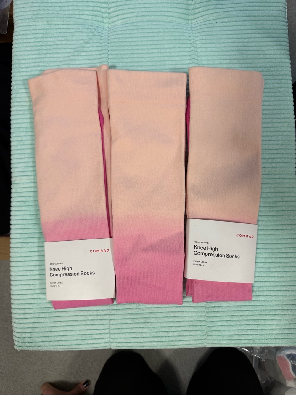 NWT Comrad Pink Ombre Knee-High Compression Socks